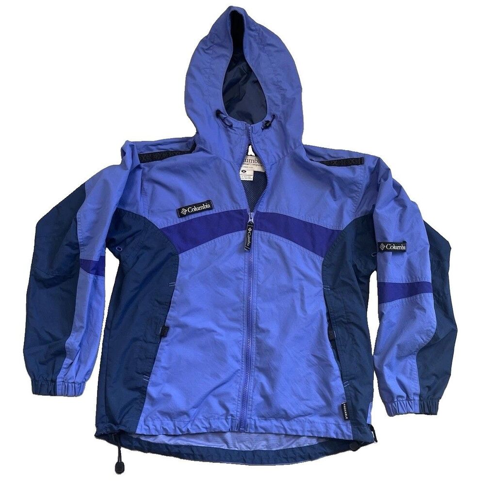 VTG 90s Y2k Columbia Womens M Windbreaker Jacket Packable Lightweight Outerwear